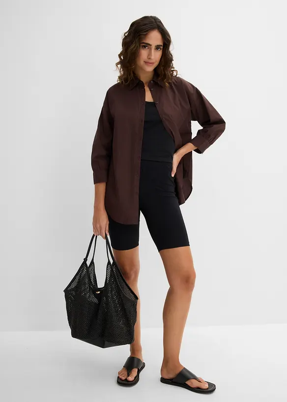 Oversize-Hemd aus Baumwolle mit 3/4 Arm, bonprix