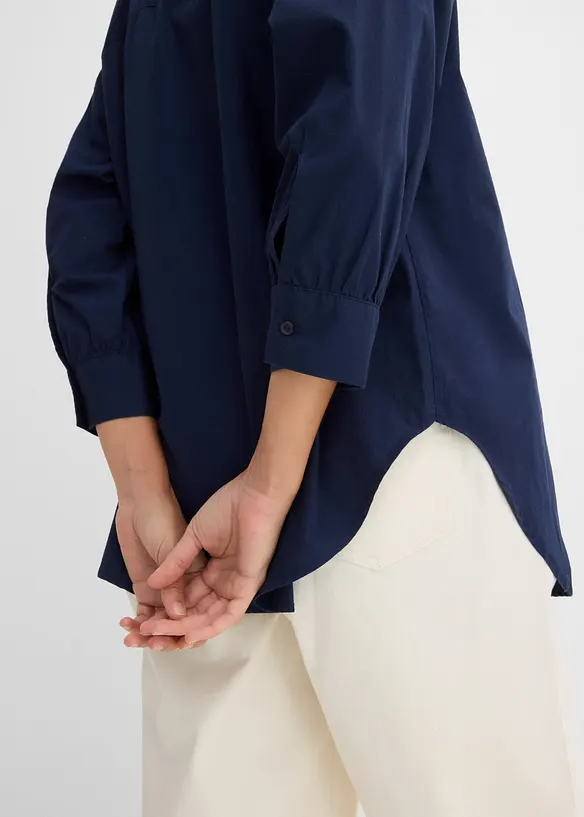 Oversize-Hemd aus Baumwolle mit 3/4 Arm, bonprix