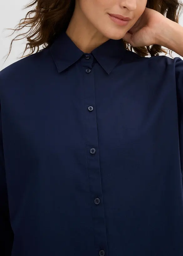 Oversize-Hemd aus Baumwolle mit 3/4 Arm, bonprix