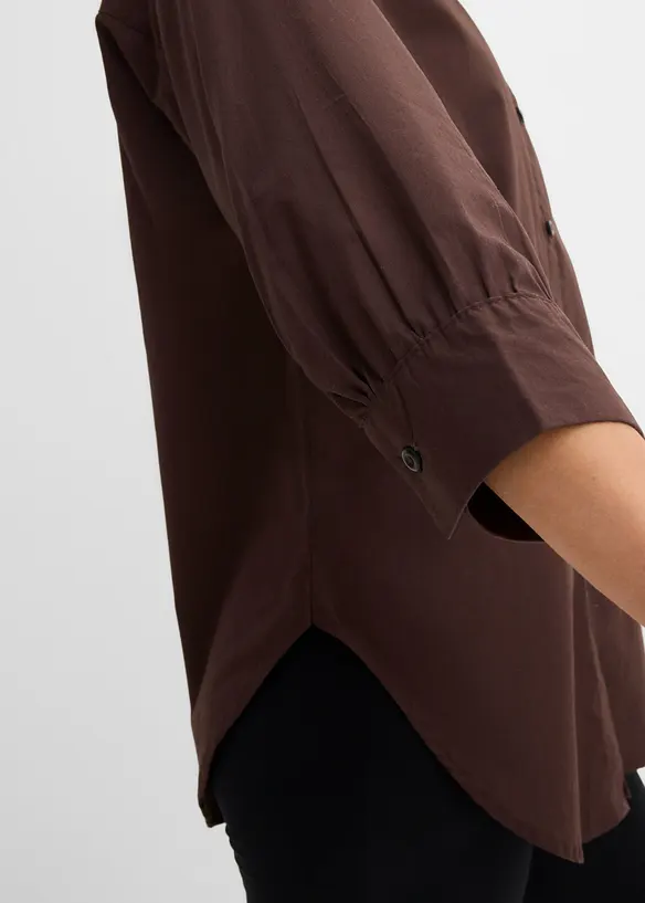 Oversize-Hemd aus Baumwolle mit 3/4 Arm, bonprix