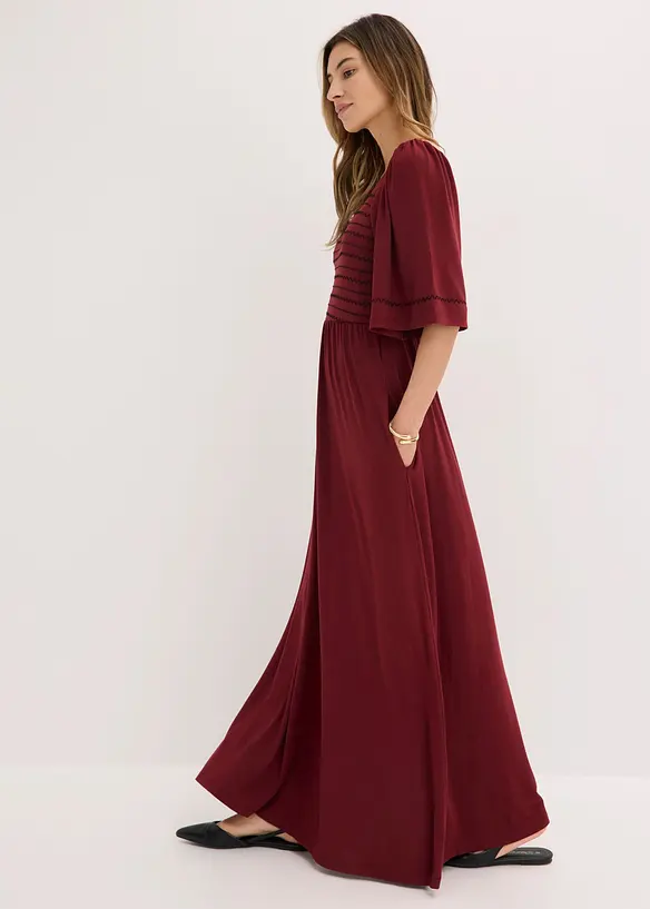 Robe longue et fluide en viscose extensible, bonprix