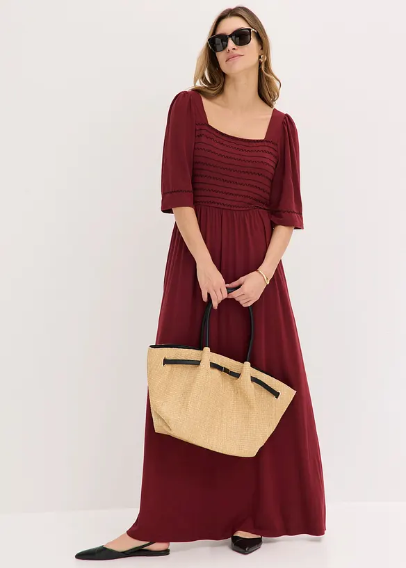 Robe longue et fluide en viscose extensible, bonprix