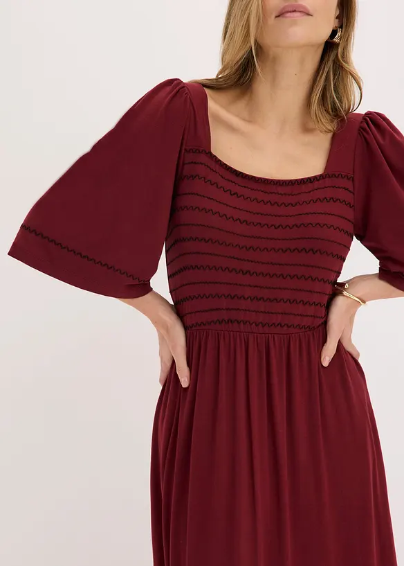 Robe longue et fluide en viscose extensible, bonprix
