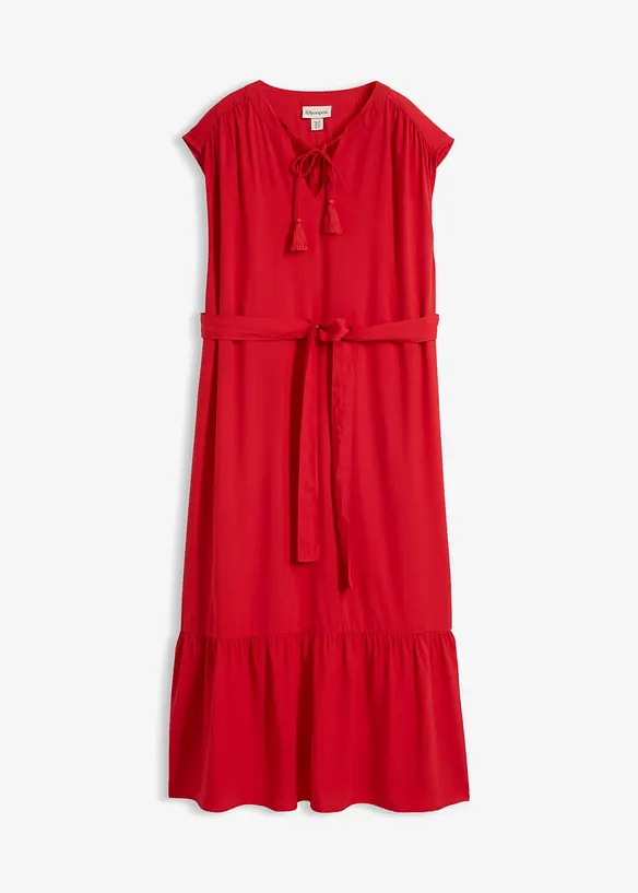 Hemdblusenkleid aus flie&szlig;ender Viscose, bonprix