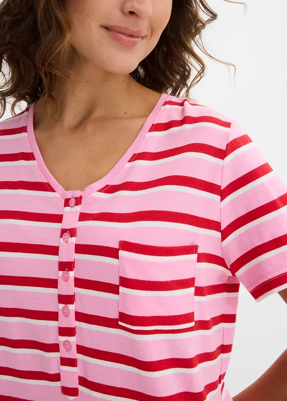 T-shirt en coton m&eacute;lang&eacute;, bonprix