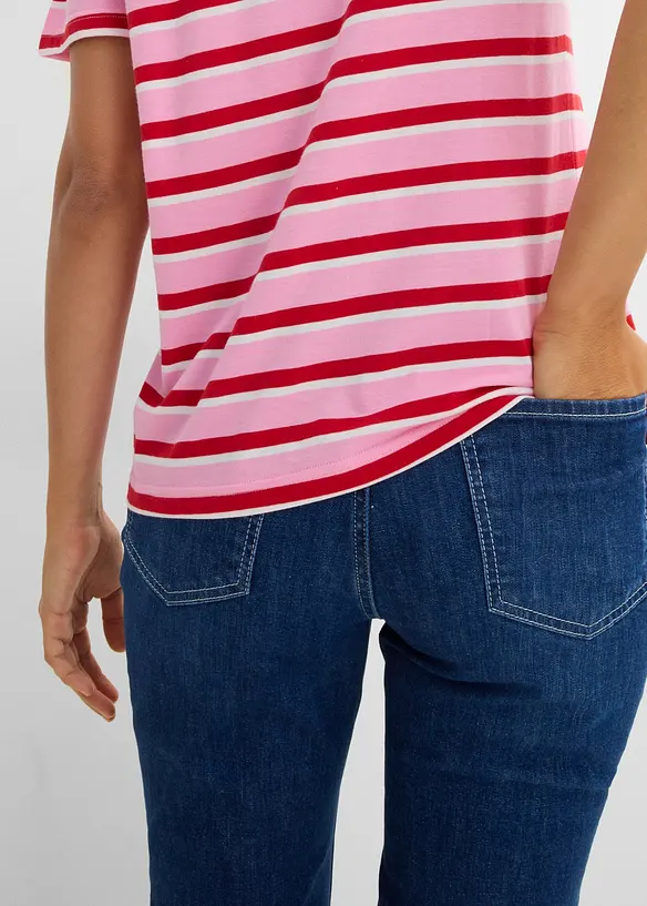 T-shirt en coton m&eacute;lang&eacute;, bonprix