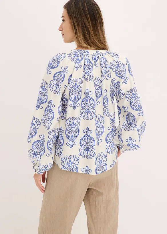 Blouse fluide en viscose m&eacute;lang&eacute;e, bonprix
