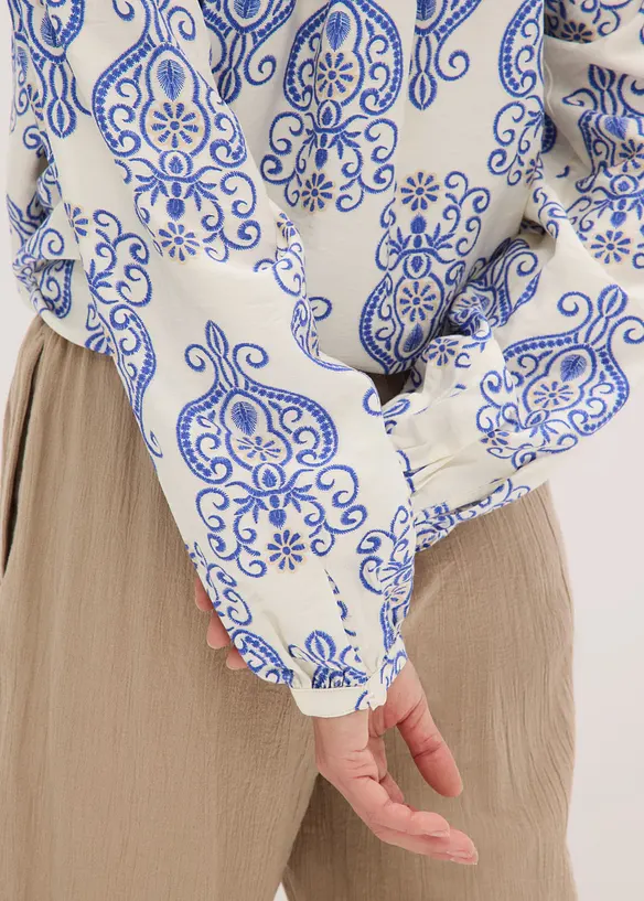 Blouse fluide en viscose m&eacute;lang&eacute;e, bonprix