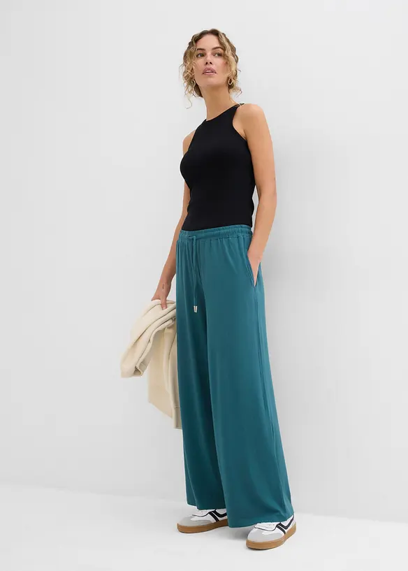 Jersey-Hose aus flie&szlig;ender Viskose, bonprix