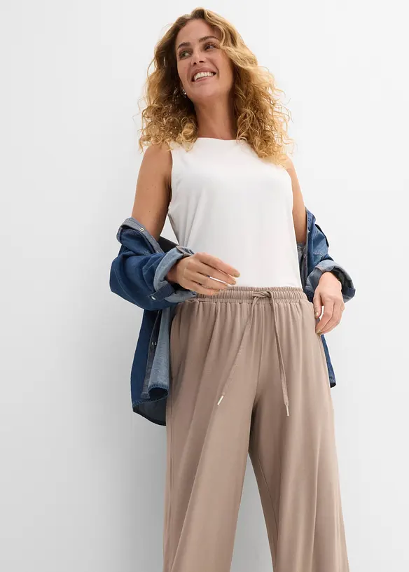 Jersey-Hose aus flie&szlig;ender Viskose, bonprix