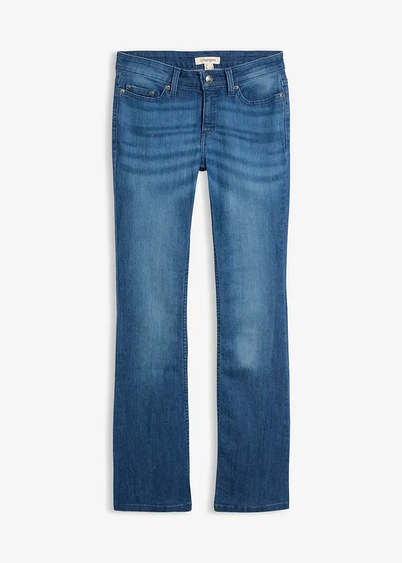 Jean bootcut taille mi-haute, extensible, bonprix