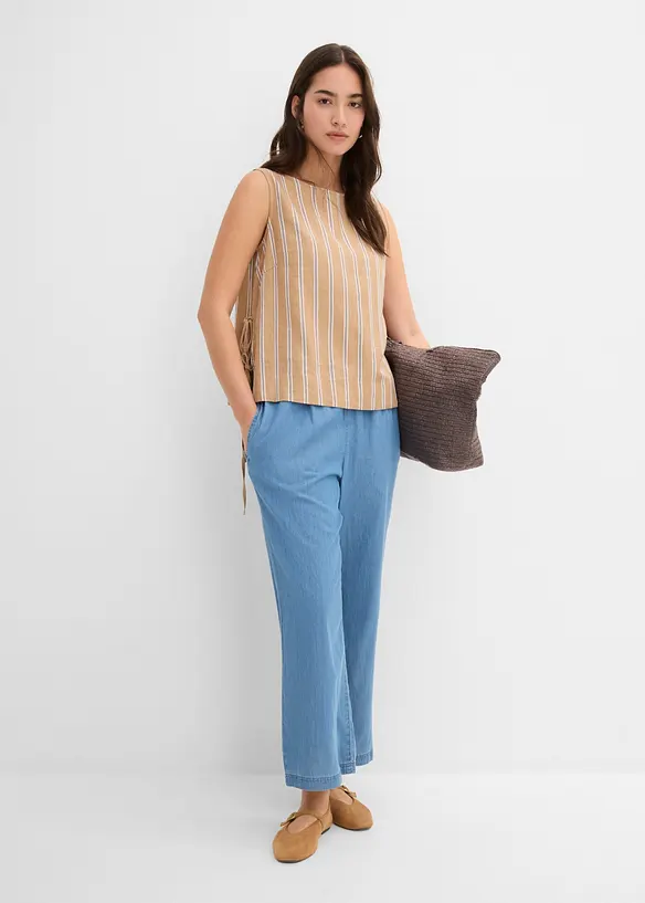 Wide-Leg-Jeans, High Waist, cropped, bonprix