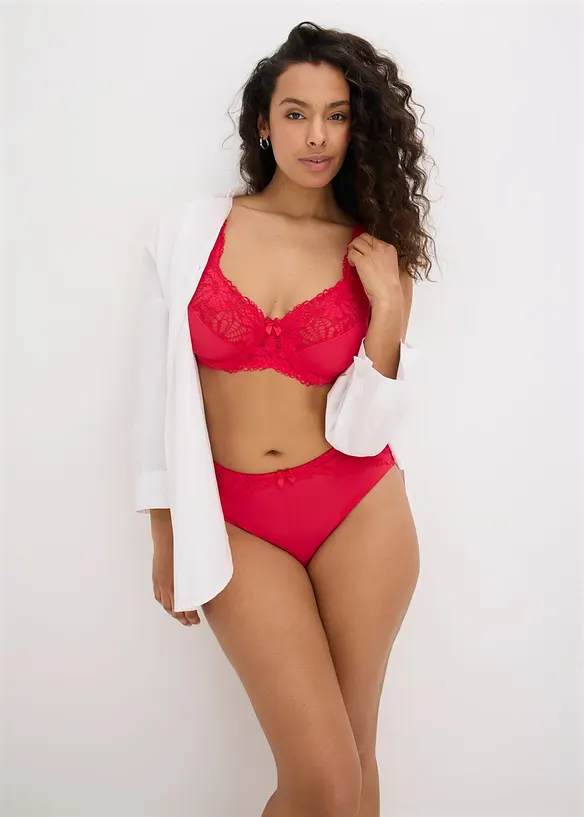 Maxislip mit Spitze (2er Pack), bonprix