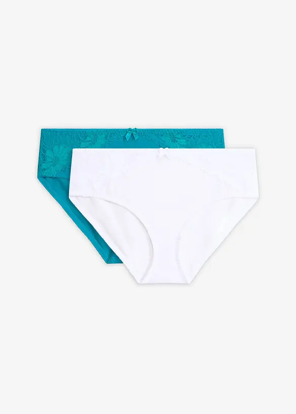 Maxislip mit Spitze (2er Pack), bonprix