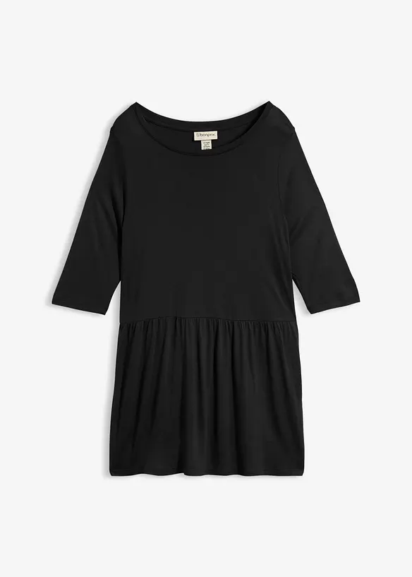 T-shirt long avec volant, bonprix