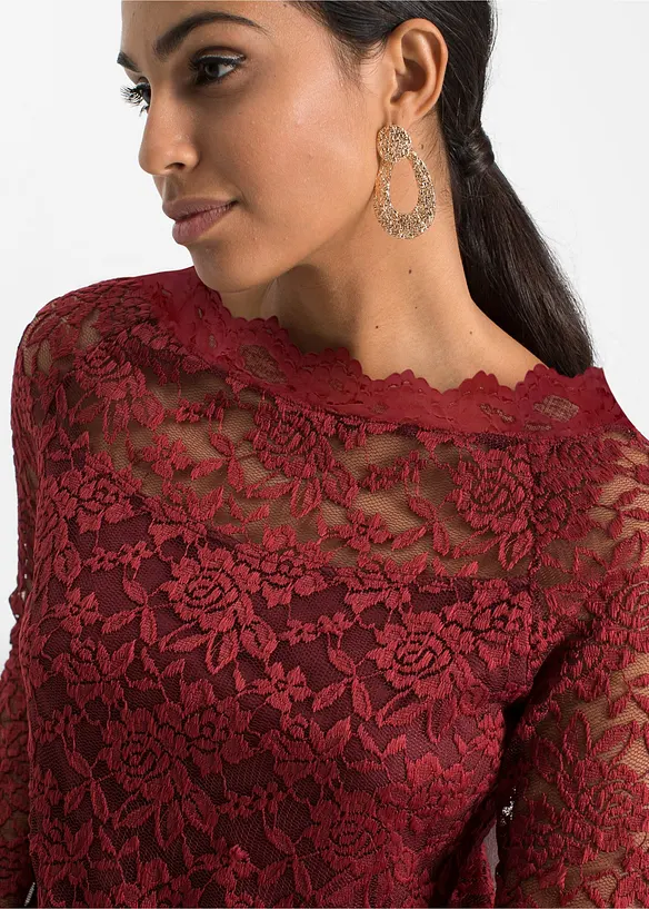 Spitzen-Langarmshirt, bonprix
