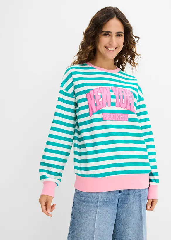 Sweat oversize 100% coton, bonprix