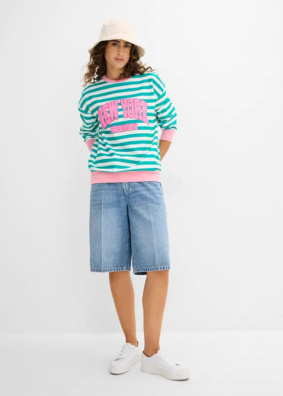 Sweat oversize 100% coton, bonprix