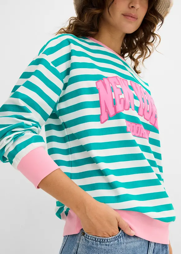 Sweat oversize 100% coton, bonprix