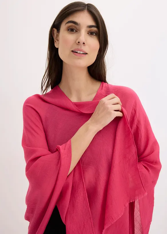 Poncho &agrave; d&eacute;tail smock&eacute;, bonprix