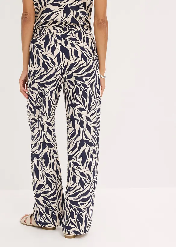 Pantalon taille extensible en viscose fluide, bonprix