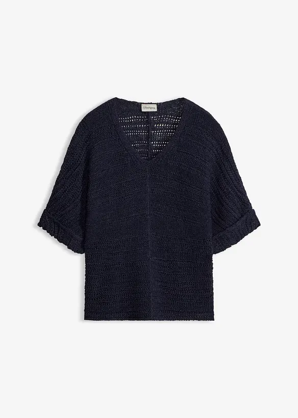 Pull en maille ajour&eacute;e, bonprix