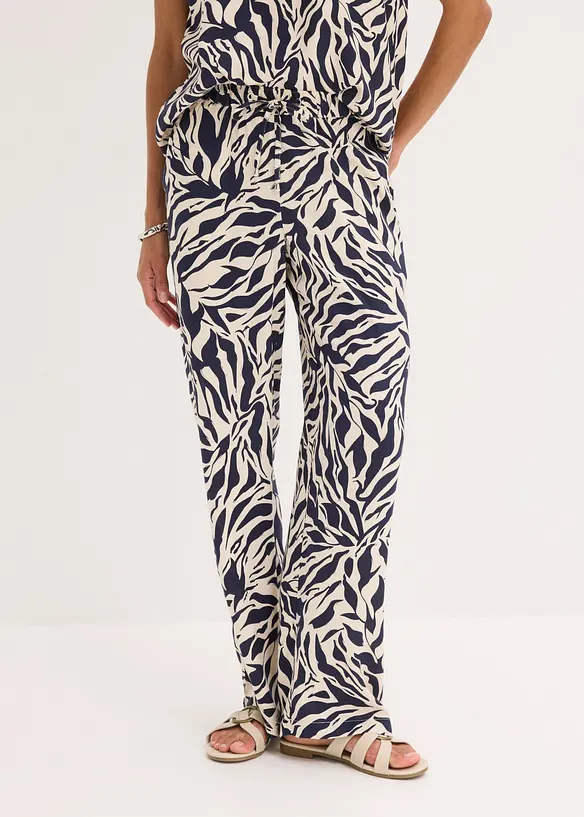 Pantalon taille extensible en viscose fluide, bonprix