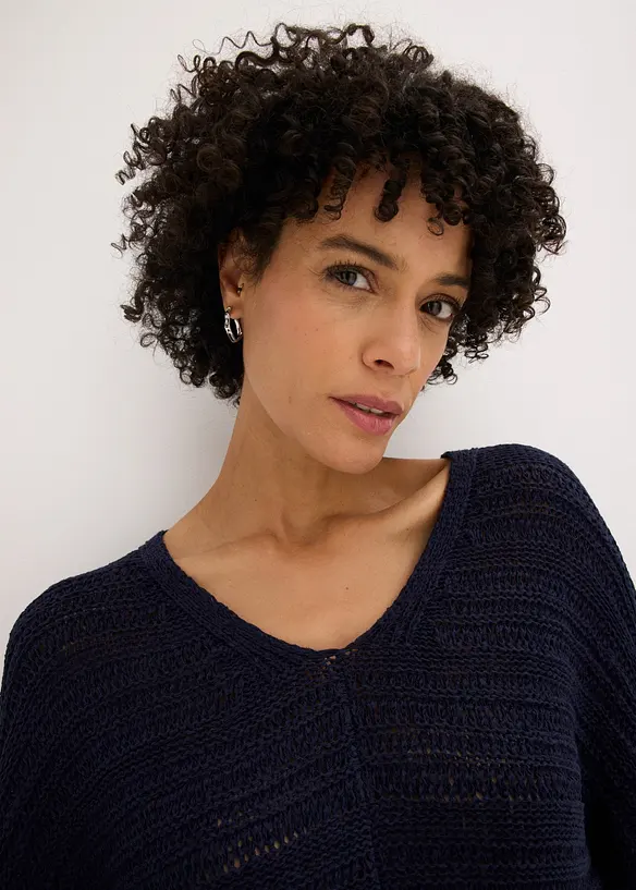Pull en maille ajour&eacute;e, bonprix