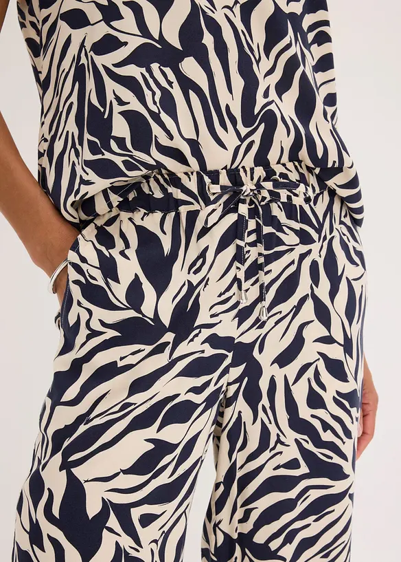 Pantalon taille extensible en viscose fluide, bonprix