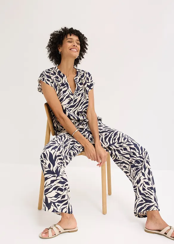 Pantalon taille extensible en viscose fluide, bonprix