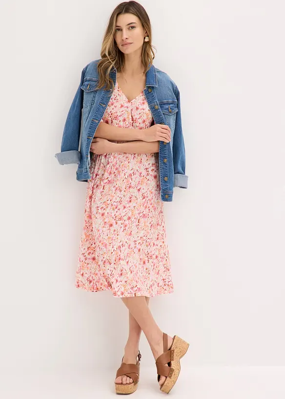 Jerseykleid aus flie&szlig;ender Viskose, bonprix