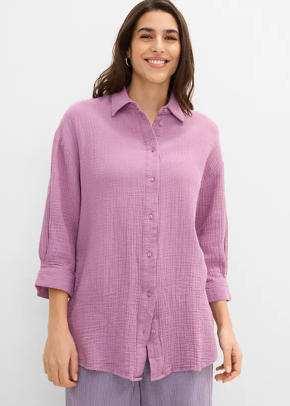 Hemdbluse aus Musselin, bonprix