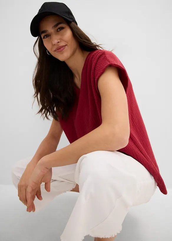 Blouse en gaze de coton douce, bonprix