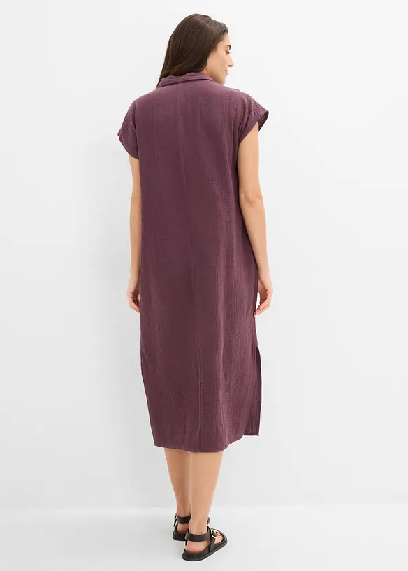 Kaftan-Kleid aus softem Musselin, bonprix