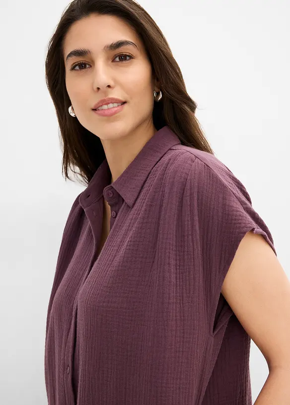 Kaftan-Kleid aus softem Musselin, bonprix
