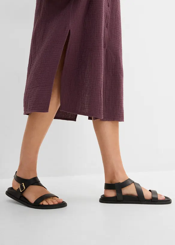 Kaftan-Kleid aus softem Musselin, bonprix