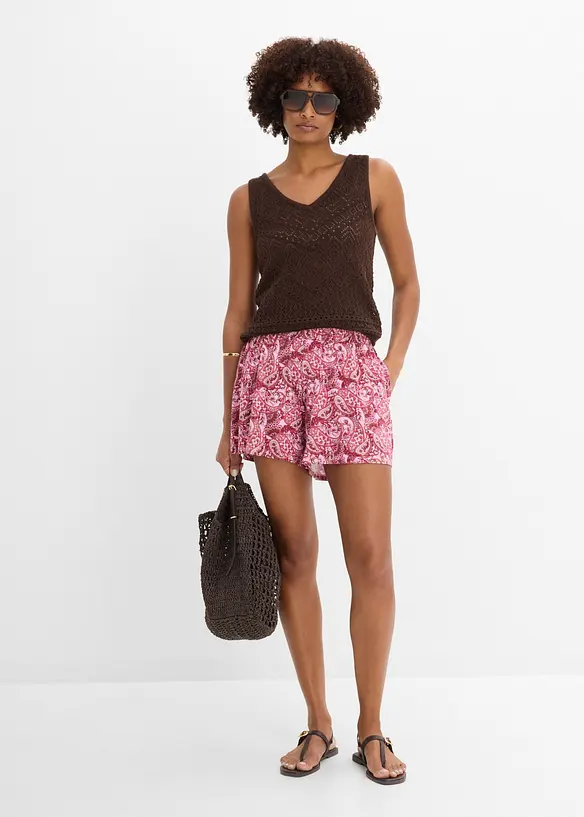 Short fluide en jersey viscose, bonprix