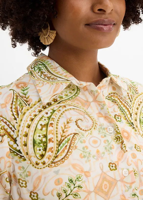 Hemdblusenkleid mit Paisley Design, bonprix