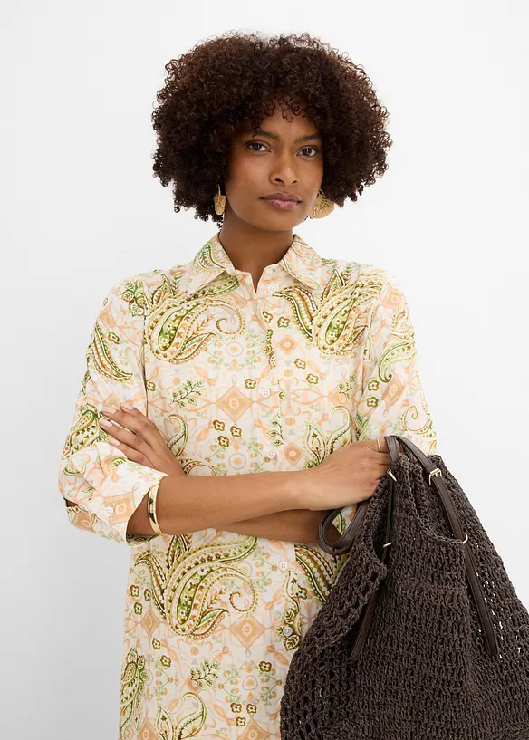 Hemdblusenkleid mit Paisley Design, bonprix