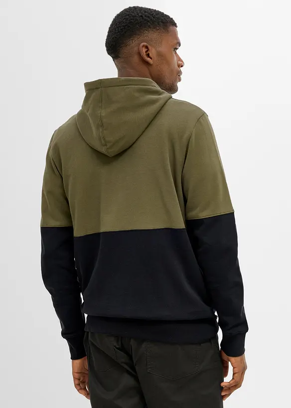 Sweat zipp&eacute; &agrave; capuche 100% coton, bonprix