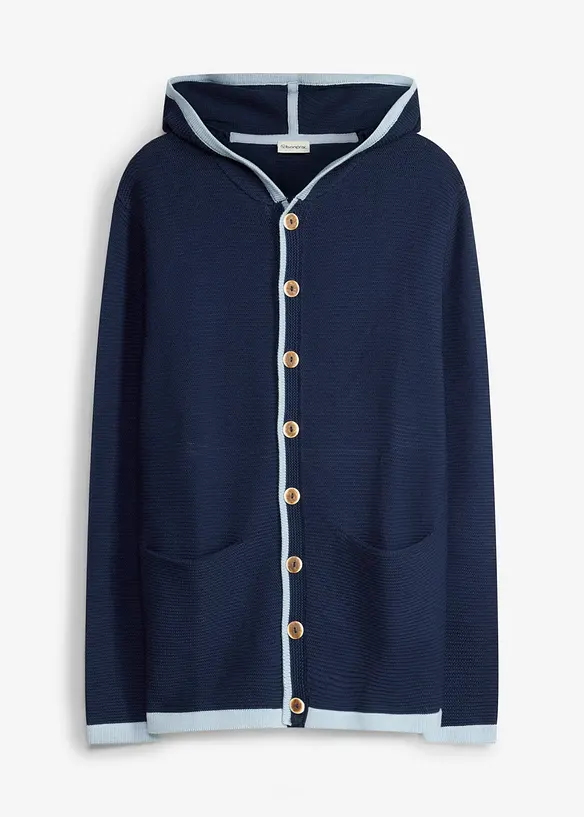 Trachten-Strickjacke aus weichem Baumwollmix, bonprix