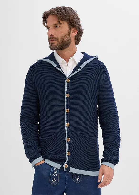 Trachten-Strickjacke aus weichem Baumwollmix, bonprix