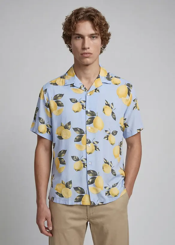 Chemise manches courtes JJ REBEL en viscose fluide, JJ REBEL