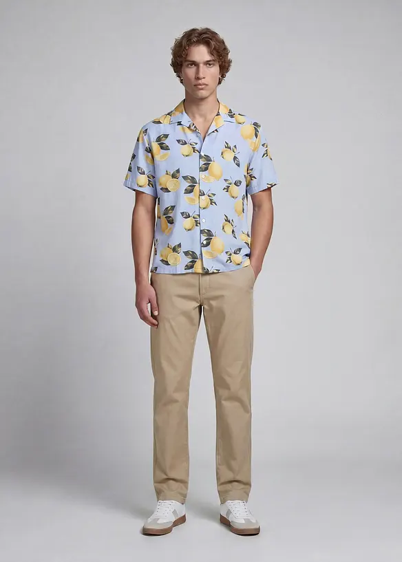 Chemise manches courtes JJ REBEL en viscose fluide, JJ REBEL
