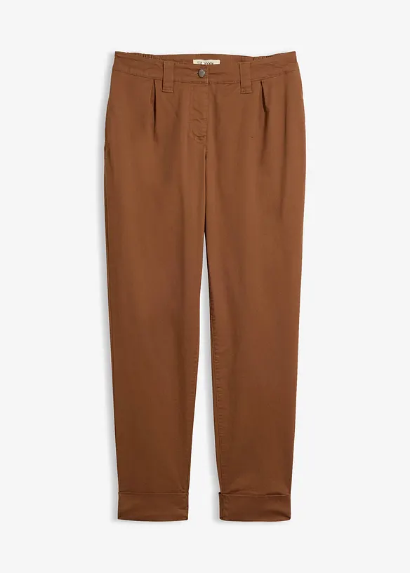 Chinohose aus elastischem Baumwoll-Mix, kn&ouml;chellang, bonprix