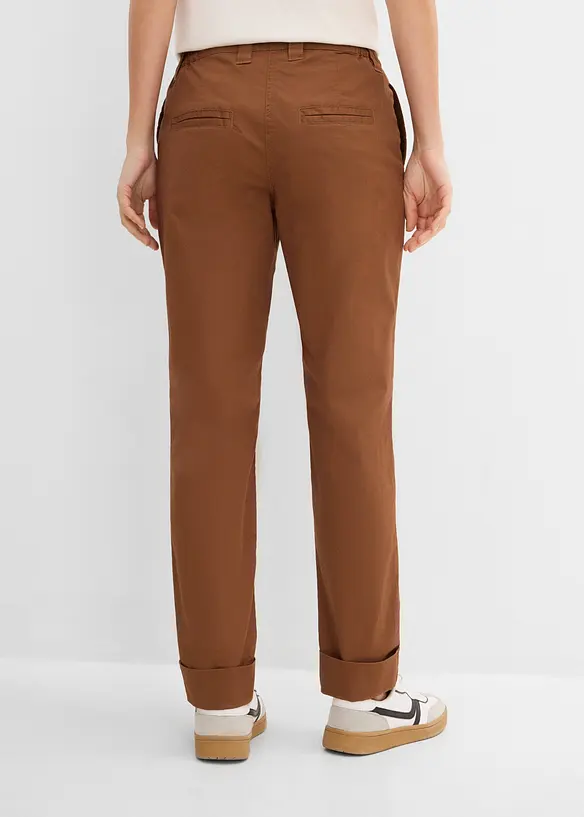Chinohose aus elastischem Baumwoll-Mix, kn&ouml;chellang, bonprix