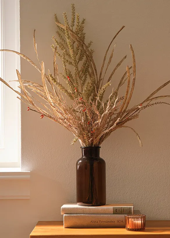 Vase mit Trockenstrau&szlig;, bonprix
