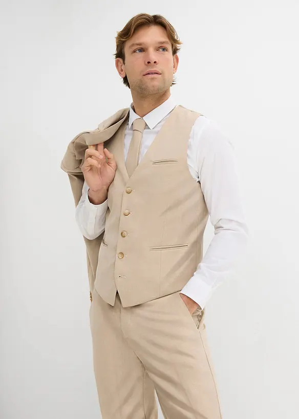 Hochzeitsanzug mit Weste und Krawatte (4tlg. Set), bonprix