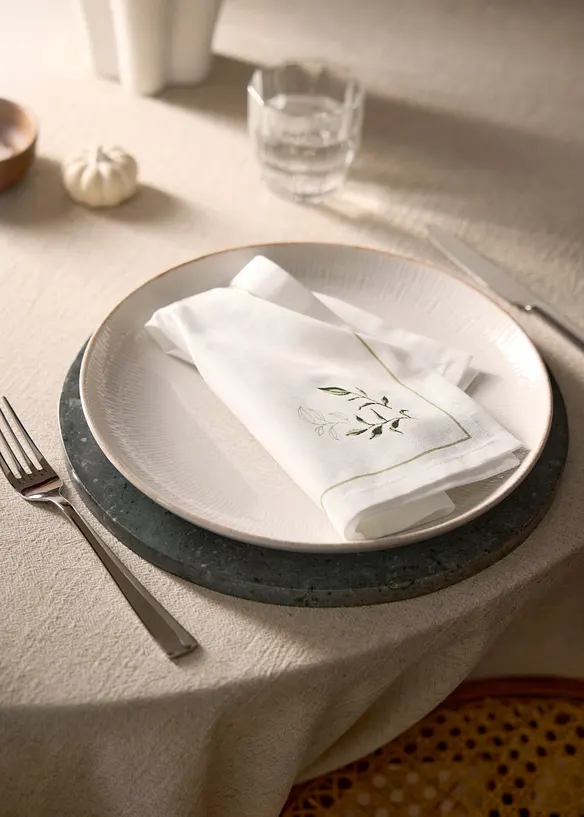 Lot de 2&nbsp;serviettes en coton, bonprix
