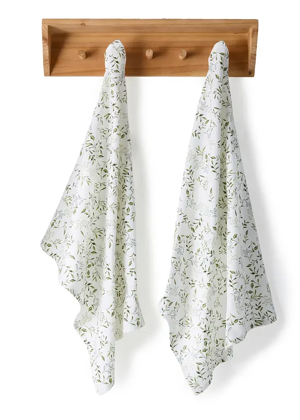 Lot de 2&nbsp;torchons &agrave; vaisselle en coton, bonprix